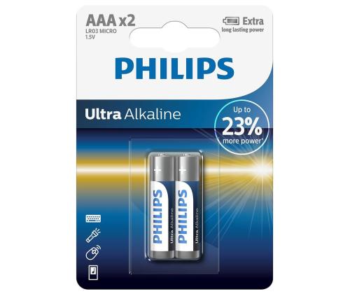 2 x Patarei Philips LR03E AAA Ultra Alkaline