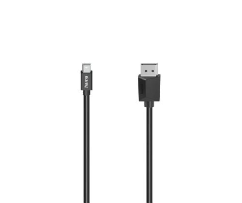 Hama Mini DP - DisplayPort, 1,5m, must - Kaabel