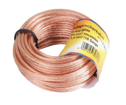 Hama Loudspeaker cable, 2 x 1,5mm, 10m, vask - Kõlarikaabel