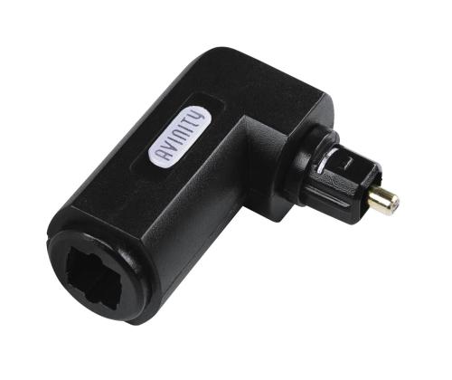 Avinity Audio Optical Fibre, ODT, Toslink, 90°, kullatud, must - Adapter