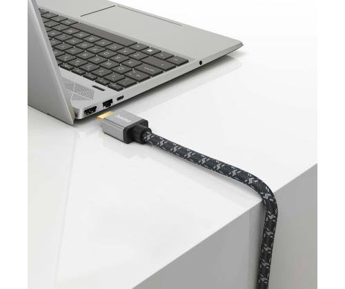 Hama Ultra High Speed, 8K, kullatud, 1 m, hall - Kaabel