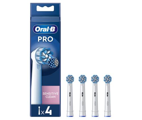 Braun Oral-B Sensitive Clean PRO, 4 tk, valge - Lisaharjad