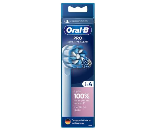 Braun Oral-B Sensitive Clean PRO, 4 tk, valge - Lisaharjad