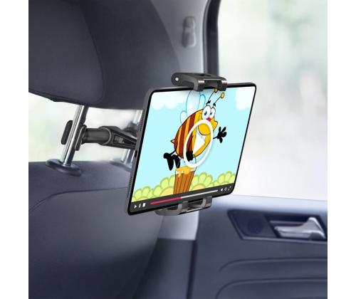 SBS Headrest Mount, kuni 12.9'', must - Tahvelarvuti hoidja autosse