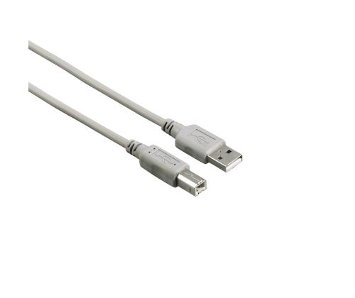 Hama USB Cable, USB-A, USB-B, 3 m, valge - USB kaabel
