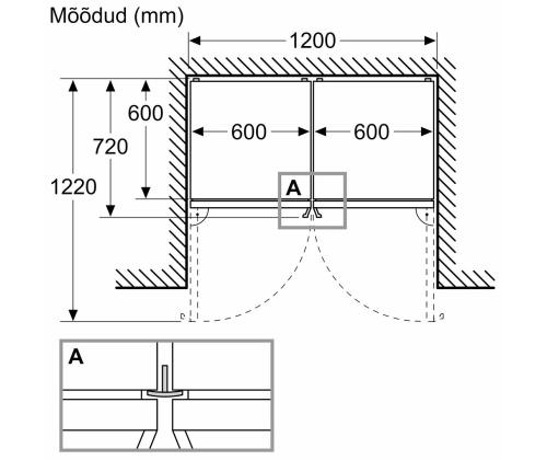 BOSCH NoFrost, 363 L, must - Külmik