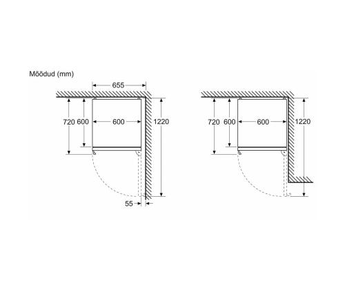BOSCH NoFrost, 363 L, must - Külmik