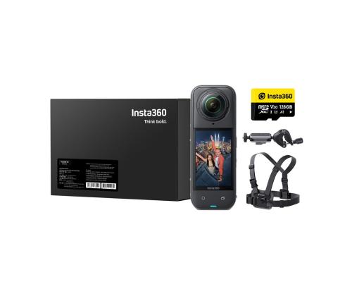 Insta360 X5 Road Cycling Bundle, 8K, 360º, must - Seikluskaamera