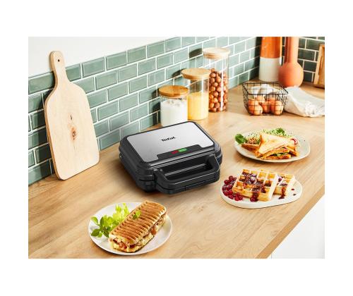 Tefal UltraCompact 3in1, hall/must - Vahvlimasin, Võileivagrill & Panini Press