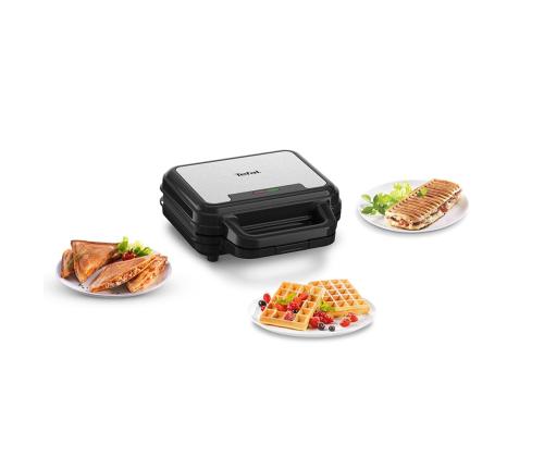Tefal UltraCompact 3in1, hall/must - Vahvlimasin, Võileivagrill & Panini Press