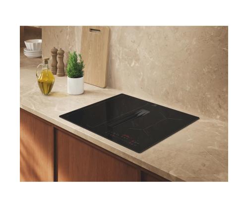 Electrolux 600 XT Bridge, laius 60 cm, must - Integreeritav pliidiplaat õhupuhastiga