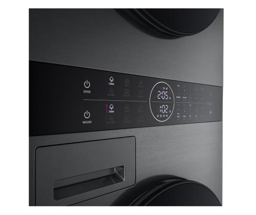 LG, 12 kg + 10 kg, sügavus 66 cm, 1400 p/min, must - Pesumasin + Pesukuivati