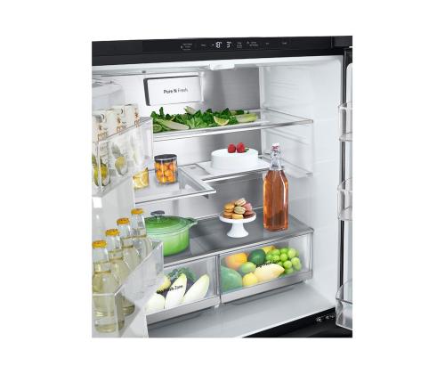 LG, NoFrost, Instaview, 508 L, kõrgus 179 cm, must - SBS-Külmk