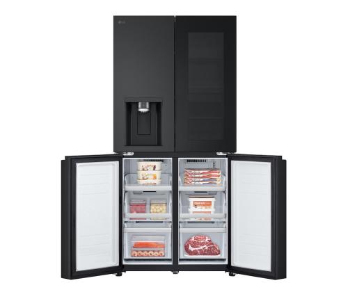 LG, NoFrost, Instaview, 508 L, kõrgus 179 cm, must - SBS-Külmk