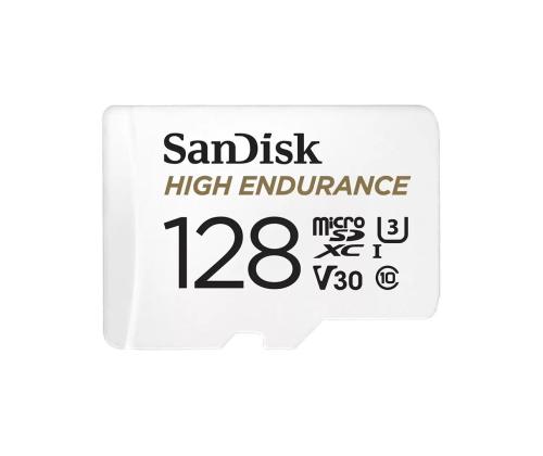 SanDisk High Endurance, MicroSDXC, 128 GB, valge - Mälukaart