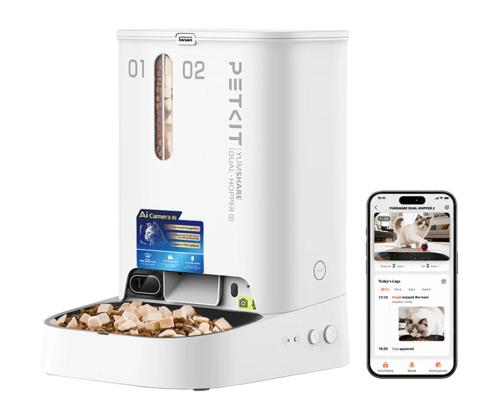 Petkit YumShare Dual-hopper 2, valge - Automaatne lemmikloomasöötja kaameraga