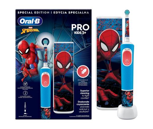 Braun Oral-B Vitality PRO Kids, Spiderman - Elektriline hambahari + vutlar