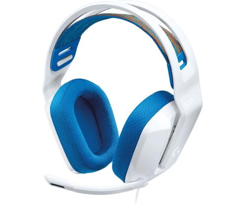Logitech G335, valge/sinine - Mänguri peakomplekt