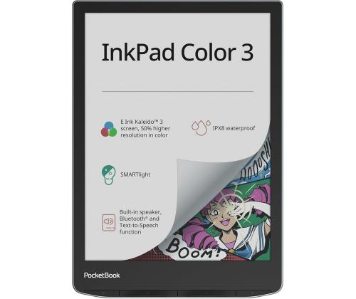 PocketBook InkPad Color 3, 7.8", 32 GB, hall/must - E-luger