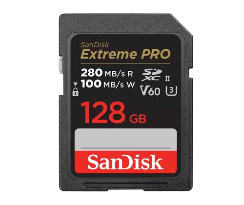 SanDisk Extreme Pro, UHS-II, SDXC, 128 GB, must - Mälukaart