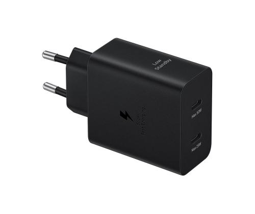 Samsung Dual USB-C, 50 W, must - Vooluadapter