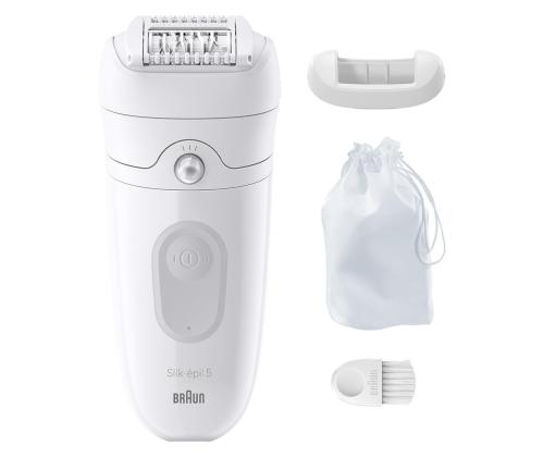 Braun Silk epil 5, märg- ja kuivkasutus, valge - Epilaator
