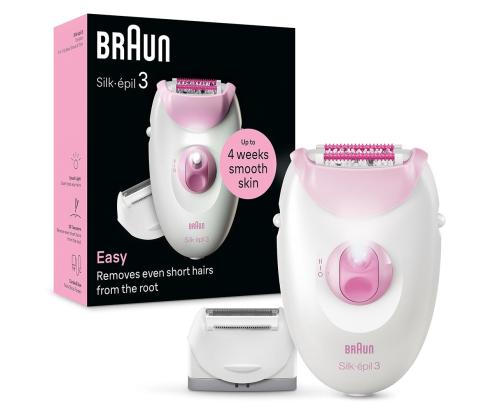 Braun Silk epil 3, valge/roosa - Epilaator