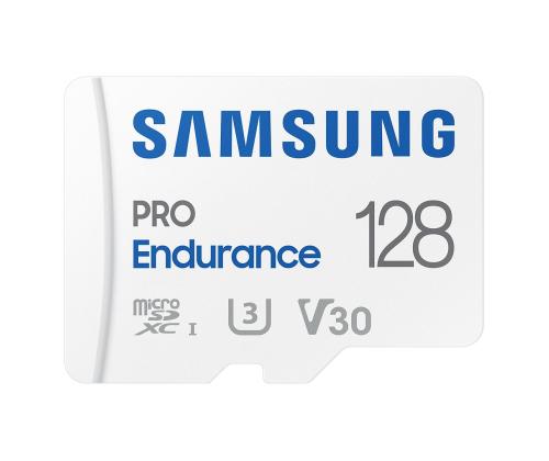 Samsung PRO Endurance, microSDXC + SD adapter, 128 GB, valge - Mälukaart