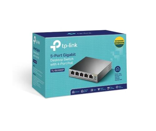 TP-Link SG1005P V2, gigabit, hall - Switch
