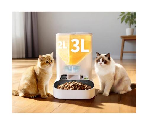 Petkit YumShare Dual-hopper 2, valge - Automaatne lemmikloomasöötja kaameraga