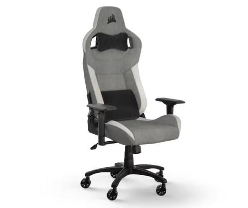 Corsair T3 RUSH Fabric, hall/valge - Mänguritool