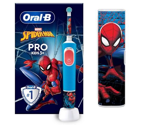 Braun Oral-B Vitality PRO Kids, Spiderman - Elektriline hambahari + vutlar