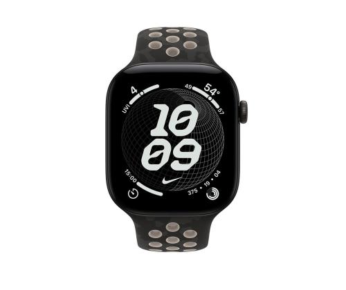 Apple Nike Sport Band, 46 mm, S/M, must - Kellarihm