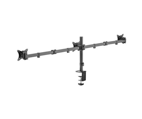 Deltaco Triple Desk Mount, 13-27'', must - Monitori statiiv