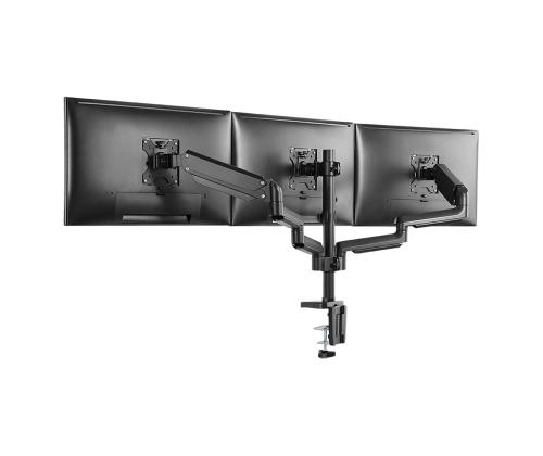 Deltaco Triple Gas Spring, 17''-27'', 7 kg, 3 monitori, must - Monitori lauakinnitus