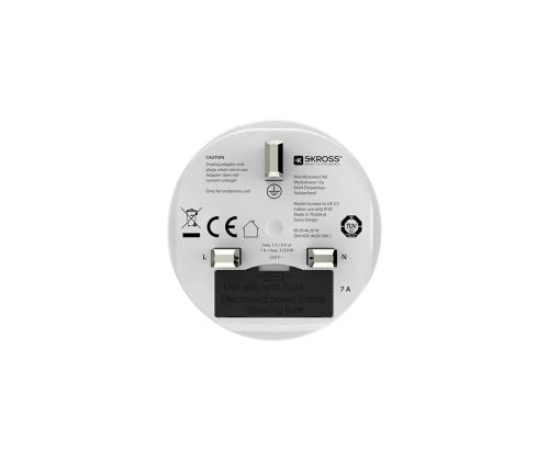 Skross Europe to UK, valge - Reisiadapter