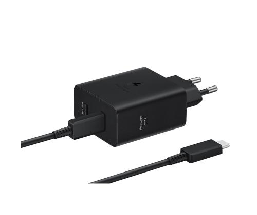 Samsung Dual USB-C, 50 W, must - Vooluadapter