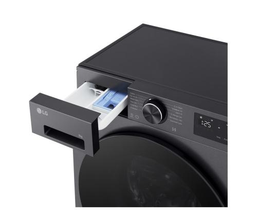 LG, 9 kg, sügavus 47.5 cm, 1200 p/min, mattmust - Eestlaetav pesumasin