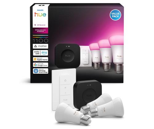 Philips Hue White & Color Ambiance starter set, E27, 3 tk - Nutivalgusti komplekt