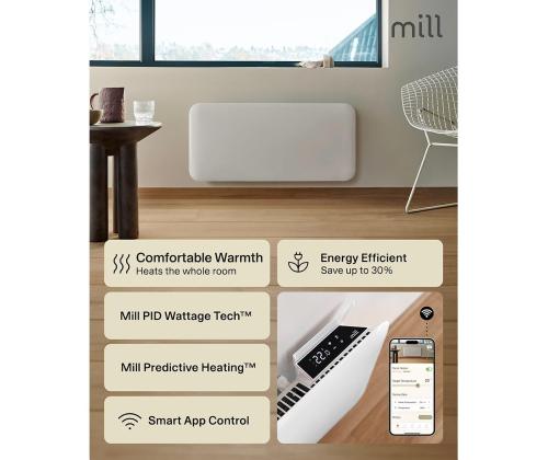 Mill Gen 4, Wi-Fi, 1500 W, valge - Elektriradiaator alusega