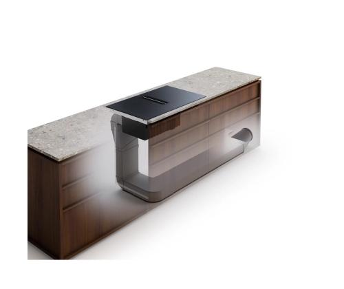 Electrolux 600 XT Bridge, laius 60 cm, must - Integreeritav pliidiplaat õhupuhastiga