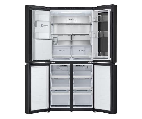 LG, NoFrost, Instaview, 508 L, kõrgus 179 cm, must - SBS-Külmk