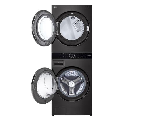 LG, 12 kg + 10 kg, sügavus 66 cm, 1400 p/min, must - Pesumasin + Pesukuivati