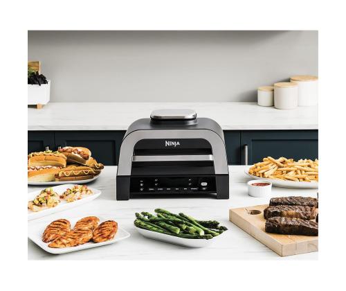 Ninja 6-in-1 MAX, 1760 W, must/hõbedane - Grill ja kuumaõhufritüür
