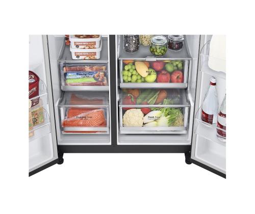 LG, InstaView, vee- ja jääautomaat veevõrguga, 635 L, kõrgus 179 cm, must - SBS-külmik