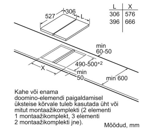 Bosch seeria 6, laius 30,6 cm, terasraamiga, must - Integreeritav induktsioonpliidiplaat