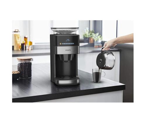 Krups Grind & Brew, 1.25 L, must - Filterkohvimasin veskiga