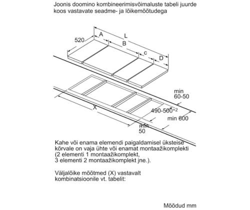 Bosch seeria 6, laius 30,6 cm, terasraamiga, must - Integreeritav induktsioonpliidiplaat