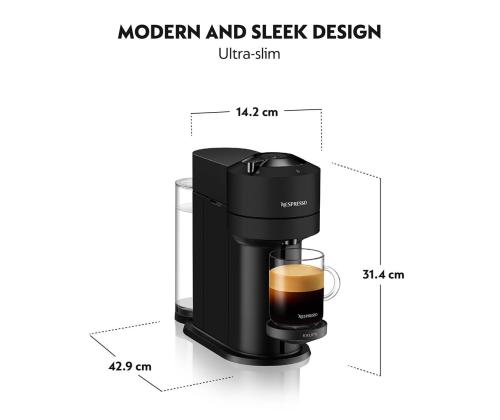 Krups Nespresso Vertuo Next, mattmust - Kapselkohvimasin