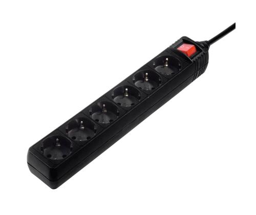 Hama Power Strip, 6-pesa, 3 m, must - Pikendusjuhe